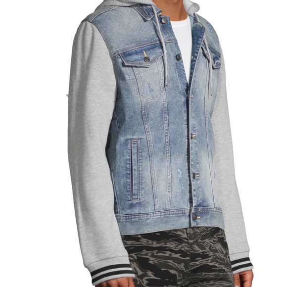 Classic Denim Hoodie Jean Jacket - Picture 4 of 7